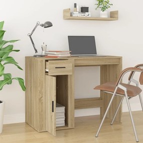 vidaXL Γραφείο Sonoma Δρυς 100x49x75 εκ. από Επεξεργασμένο Ξύλο