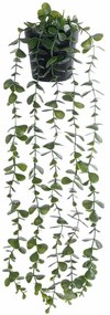 Τεχνητό Κρεμαστό Φυτό Eucalyptus Leaf 20884 Φ17x60cm Green GloboStar Πολυαιθυλένιο