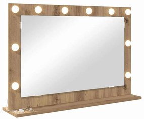 vidaXL Καθρέφτης τουαλέτας με καθρέφτη Artisan Oak 80 x 55 x 18 εκ.