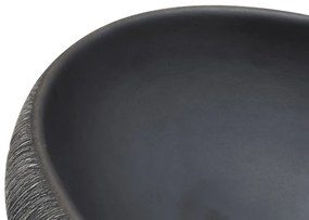 vidaXL Νιπτήρας Οβάλ Μαύρος και Γκρι 59 x 40 x 15 εκ. Κεραμικός