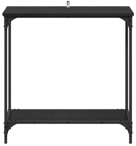 vidaXL Τραπέζι κονσόλας με ράφι Μαύρη δρυς 75 x 30.5 x 75 εκ