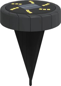 vidaXL Ηλιακά Φωτιστικά Δαπέδου με Στήριγμα Εδάφους 12τεμ. Θερμό Λευκό