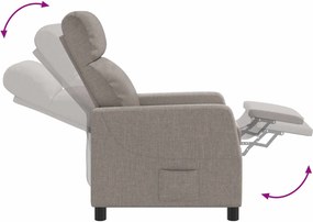 vidaXL Κάθισμα μασάζ Taupe Ύφασμα