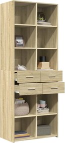 vidaXL Ντουλάπι Sonoma Δρυς 70x42,5x185 εκ. από Επεξεργασμένο Ξύλο