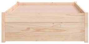 vidaXL Πλαίσιο Κρεβατιού 75 x 190 εκ. από Μασίφ Ξύλο Small Single