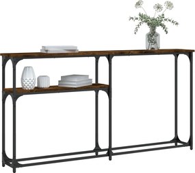vidaXL Τραπέζι Κονσόλα Καπνιστή Δρυς 145x22,5x75 εκ. Επεξεργ. Ξύλο