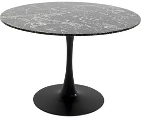 Τραπέζι Schickeria Μαύρη Μαρμάρινη Όψη 74x110x110εκ. - Μαύρο