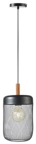 Φωτιστικό Οροφής TF501P20BK 1ΧΕ27 D20XH154 Black Aca Decor Metal,Wood