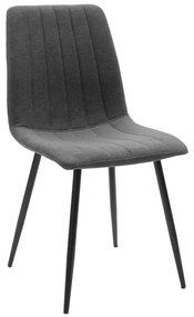 Noor chair anthracite fabric - black metal leg 44x55x86cm 44x55x86 εκ.