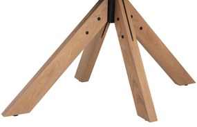 ΤΡΑΠΕΖΙ PAOLO HM9853 MDF ΜΕ ΚΑΠΛΑΜΑ ΦΡΑΞΙΝΟΥ-ΠΟΔΙΑ RUBBERWOOD-ΦΥΣΙΚΟ 180x90x75Yεκ