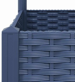 vidaXL Ζαρντινιέρα Κήπου με Καφασωτό Μπλε Γκρι 120x40x121,5εκ από PP