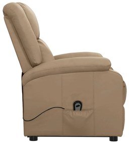 vidaXL Πολυθρόνα με Ανύψωση Καπουτσίνο Συνθ. Δέρμα