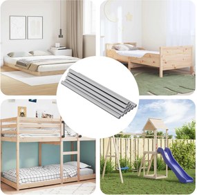 vidaXL Ράβδος Με Σπείρωμα 900 pcs Ασημί Ατσάλι