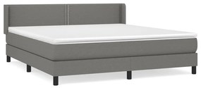 ΚΡΕΒΑΤΙ BOXSPRING ΜΕ ΣΤΡΩΜΑ ΣΚΟΥΡΟ ΓΚΡΙ 160X200 ΕΚ ΥΦΑΣΜΑΤΙΝΟ 3129642