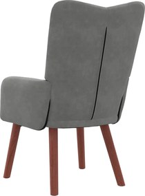 vidaXL Πολυθρόνα Σκούρο Γκρι 63 x 67 x 94 εκ. Βελούδο