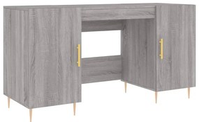 vidaXL Γραφείο Γκρι Sonoma 140 x 50 x 75 εκ. από Επεξεργασμένο Ξύλο