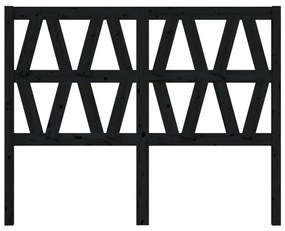 Κεφαλάρι Κρεβατιού Μαύρο 166 x 4 x 100 εκ. Μασίφ Ξύλο Πεύκου - Μαύρο