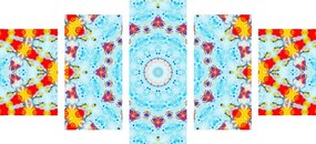 Ενδιαφέρουσα εικόνα 5 μερών Mandala - 100x50
