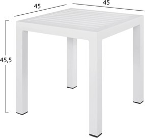 ΤΡΑΠΕΖΙ ΑΛΟΥΜΙΝΙΟΥ QIANA HM5402.01 ΛΕΥΚΟ 45x45x45,5Υ εκ.