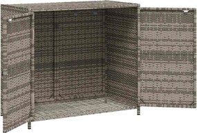 vidaXL Ντουλάπι Αποθήκευσης Κήπου Γκρι 83x45x76 εκ. από Συνθ. Ρατάν