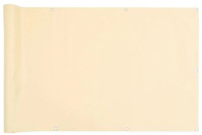 vidaXL Περίφραξη Μπαλκονιού Προστατευτική Κρεμ 400x90 εκ. από PVC