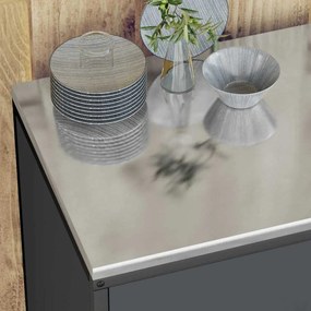 vidaXL Σετ Αποθήκευσης Κουζίνας 2 pcs Ανθρακί 150 x 50 x 92 εκ.
