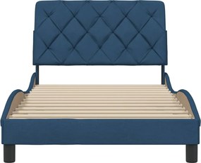 vidaXL Σκελετός Κρεβατιού Χωρίς Στρώμα Μπλε 100x200 εκ. Υφασμάτινο