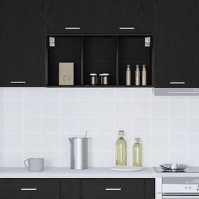 vidaXL Κρεμαστό ντουλάπι Μαύρη Οξυά 40 x 29,5 x 80 εκ.