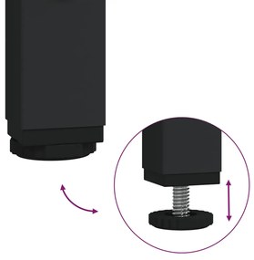 vidaXL Βιβλιοθήκη 4 Επιπέδων Μαύρη 80x30x120 εκ. Επεξεργασμένο Ξύλο