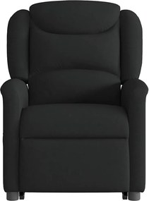 vidaXL Πολυθρόνα Ηλεκτρική Ανακλινόμενη με Ανύψωση Μαύρη Υφασμάτινη