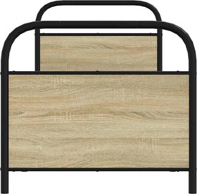 vidaXL Πλαίσιο Κρεβατιού Χωρ. Στρώμα Sonoma Δρυς 75x190εκ Επεξ. Ξύλο