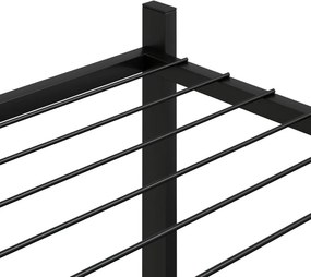 vidaXL Βάση Λουλουδιών Μαύρη 83 x 25 x 100 εκ. Σιδερένια