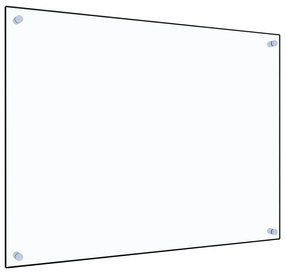 vidaXL Πλάτη Κουζίνας Διαφανής 80 x 60 εκ. από Ψημένο Γυαλί
