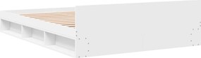 vidaXL Πλαίσιο Κρεβατιού με Συρτάρια Χωρίς Στρώμα Λευκό 140x200 εκ.