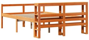 Πλαίσιο Κρεβατιού με Κεφαλάρι Μελί 160x200εκ. Μασίφ Ξύλο Πεύκου 3305885