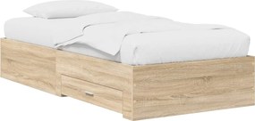 vidaXL Σκελετός Κρεβατιού με συρτάρι Sonoma Δρυς Επεξεργασμένο ξύλο