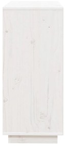 Ντουλάπι Λευκό 74 x 35 x 80 εκ. από Μασίφ Ξύλο Πεύκου - Λευκό