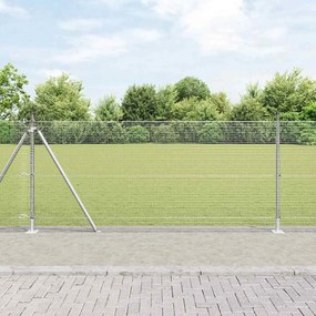 vidaXL Συρματόπλεγμα με Σκυρόδεμα 25 x 0,8 m Γαλβανισμένος Χάλυβας