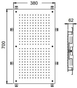 Κεφαλή ντουζ Almar Rectagular Temptation εντοιχισμού