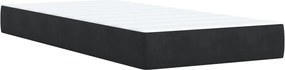 vidaXL Κρεβάτι Boxspring με Στρώμα Μαύρο 90x190 εκ. Βελούδινο