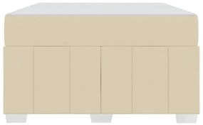 vidaXL Σκελετός Κρεβατιού με στρώμα Κρεμ 120 x 200 cm ύφασμα