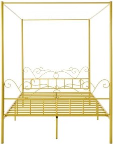 VEVOR Queen Size Canopy Bed Frame Metal Canopy Bed with Headboard &amp; Four Posters