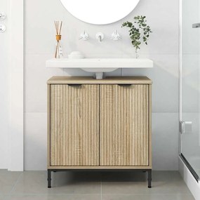 vidaXL Ντουλάπα Νιπτήρα Mπάνιου Sonoma Δρυς 60.5 x 33.5 x 61 εκ
