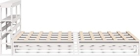 vidaXL Σκελετός Κρεβ. Χωρίς Στρώμα Λευκό 120x200 εκ Μασίφ Πεύκο