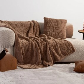Κουβέρτα Καναπέ Mentor Mocca Nef-Nef Homeware 130x 180 Πολυέστερ