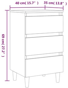 ΚΟΜΟΔΙΝΟ ΚΑΠΝΙΣΤΗ ΔΡΥΣ 40 X 35 X 69 ΕΚ. ΜΕ ΜΑΣΙΦ ΞΥΛΙΝΑ ΠΟΔΙΑ 813134