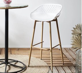 ΚΑΡΈΚΛΕΣ &amp; ΠΟΛΥΘΡΌΝΕΣ ΚΉΠΟΥ BAR STOOL MALAGA WHITE M2 A1/M2 HDO7285