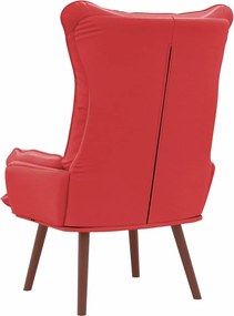 vidaXL Πολυθρόνα Κόκκινο 69 x 74 x 93 εκ. Δερματίνη