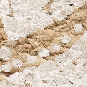 vidaXL Χαλί Πλεκτό Στρογγυλό με Σχέδιο 90 εκ. από Γιούτα