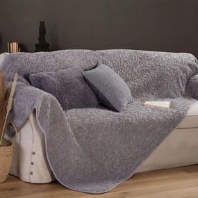 Ριχτάρι Καναπέ Διθέσιου Γούνινο (180x250) Nef-Nef Homeware Vanjel Grey